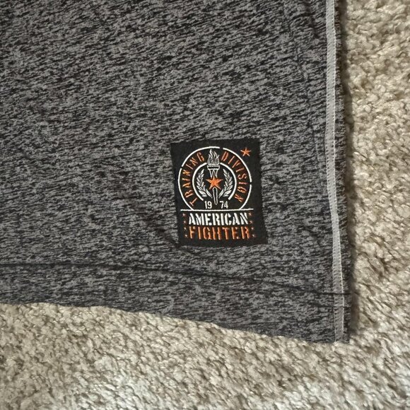 American Fighter Shirt Mens Large Gray Heather Graphic Training Division 1974 - Picture 4 of 9